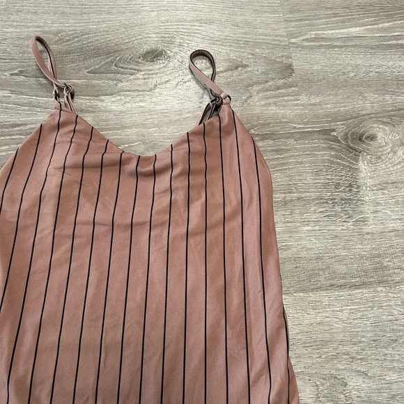 ACACIA swimwear Hina Small Black Brown Striped one piece reversible full bikini - Picture 4 of 8